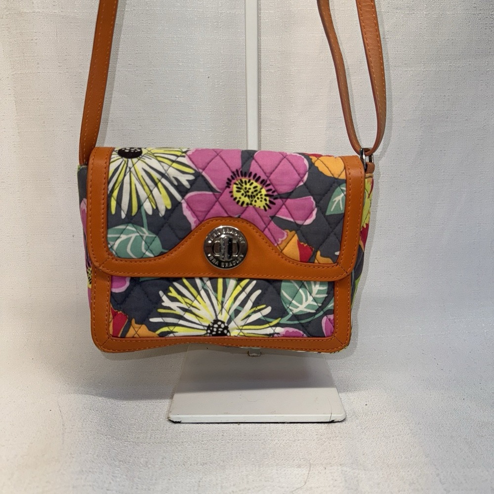 Vera Bradley Crossbody Bag Women Small Floral Sun Valley Quilted Boho Wallet Bag